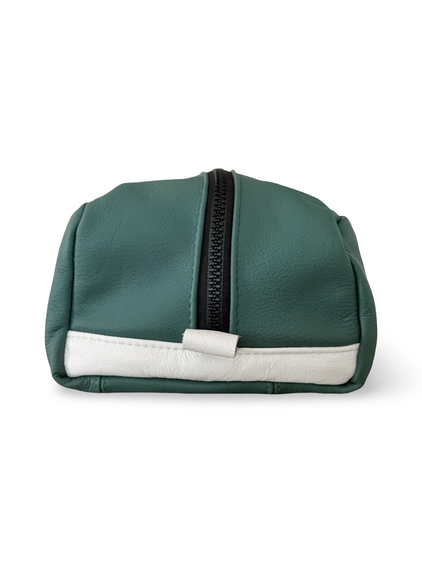 Green/White Leather Shoe Bag